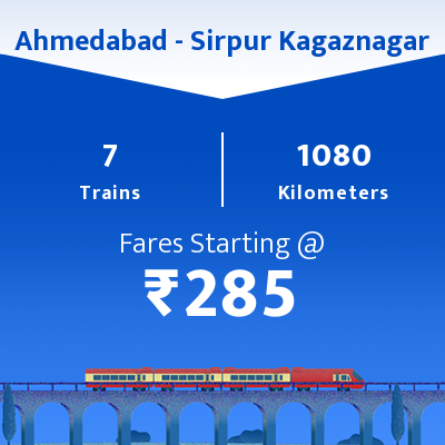 Ahmedabad To Sirpur Kagaznagar Trains